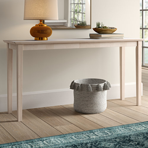 Gracie Oaks Jaier Unfinished Solid Wood Console Table & Reviews | Wayfair
